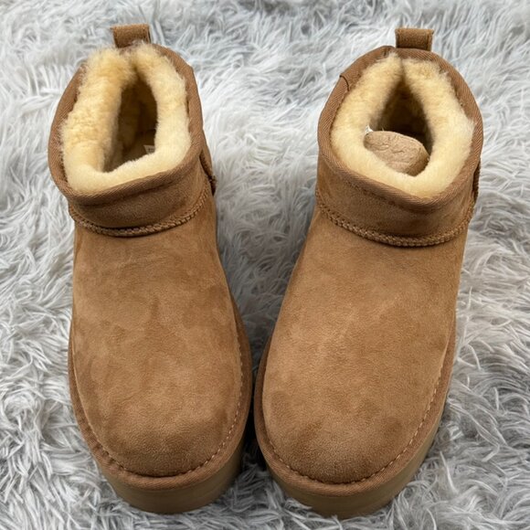 UGG Tan Platform Snow Boots - Picture 5 of 8